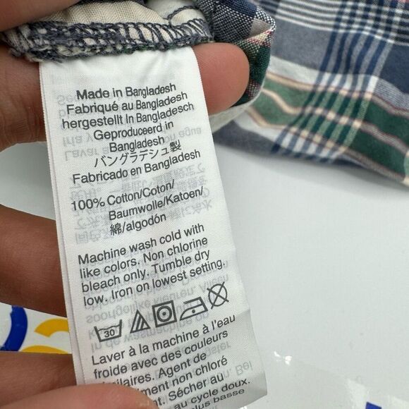 J. Crew Gap Bundle Boys Shorts Size Medium 10 Plaid Denim Gray Blue Gently Used - Picture 11 of 11